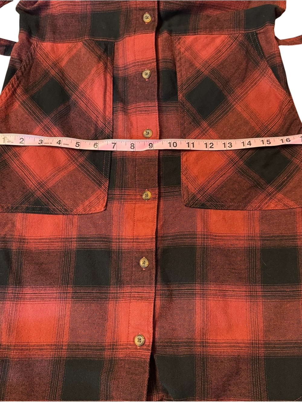 Columbia Red/Black Plaid Flannel Dress - Picture 10 of 12
